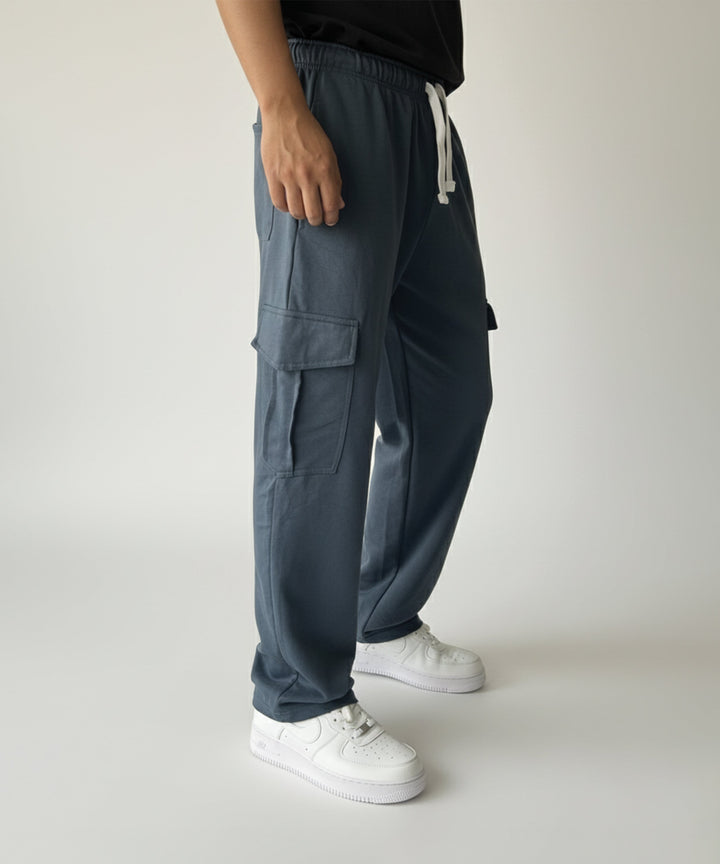 Mid Blue Cargo Baggy Trouser ParadiseZone