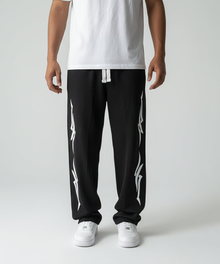 Black Printed Baggy Trouser ParadiseZone