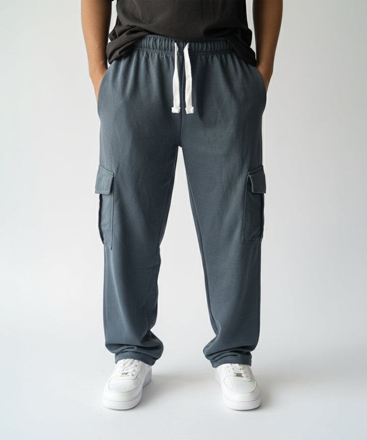 Mid Blue Cargo Baggy Trouser ParadiseZone