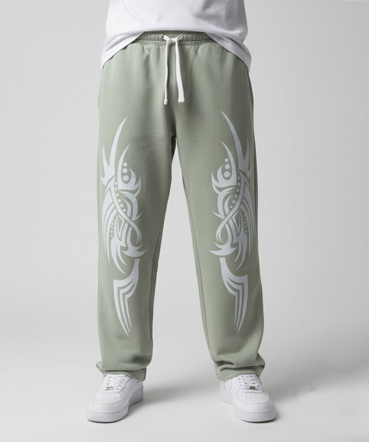 Sea Green Printed Baggy Trouser ParadiseZone