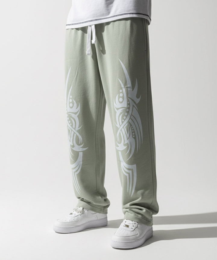 Sea Green Printed Baggy Trouser ParadiseZone