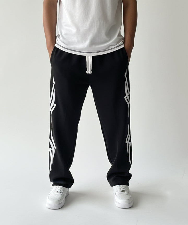 Black Printed Baggy Trouser ParadiseZone
