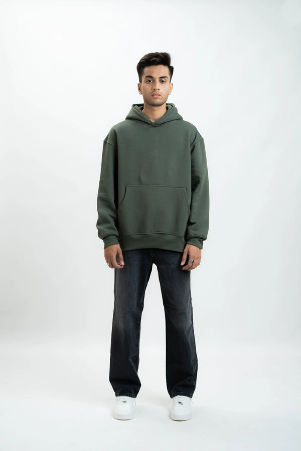 Army Green Oversized Hoddie ParadiseZone