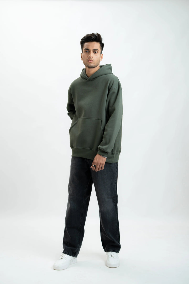 Army Green Oversized Hoddie ParadiseZone