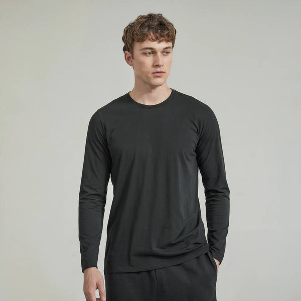 Black Regular Fit Long Sleeves T-shirt ParadiseZone