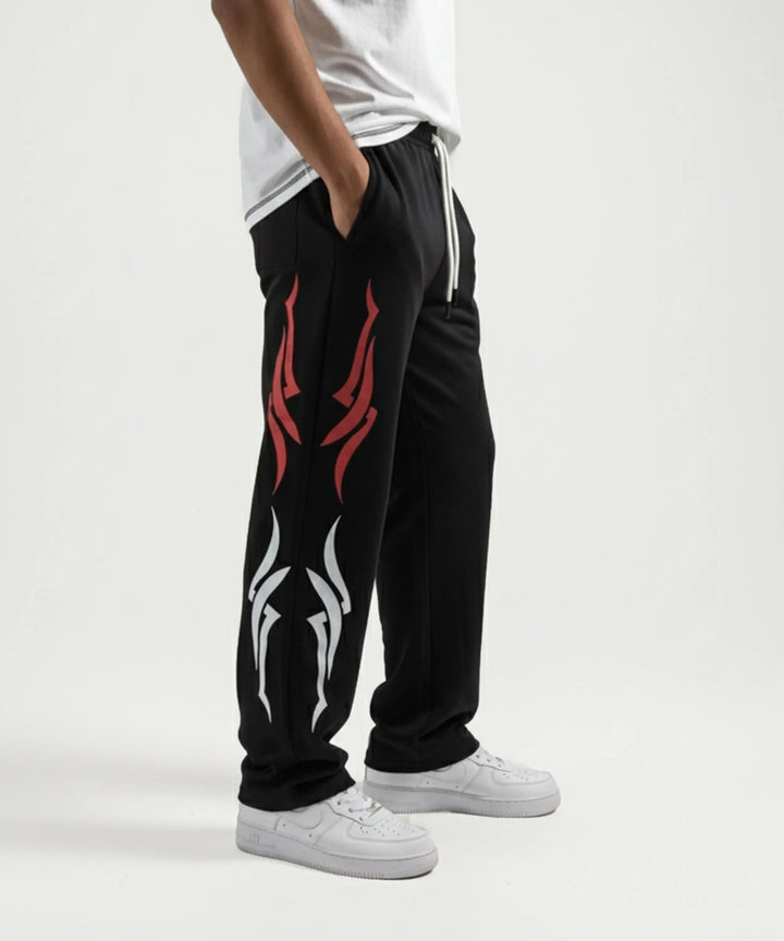 Black Printed Baggy Trouser ParadiseZone