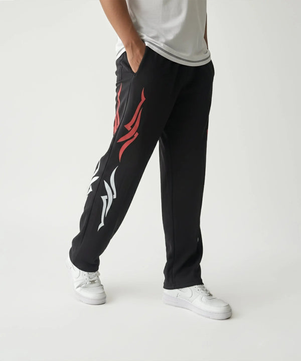 Black Printed Baggy Trouser ParadiseZone