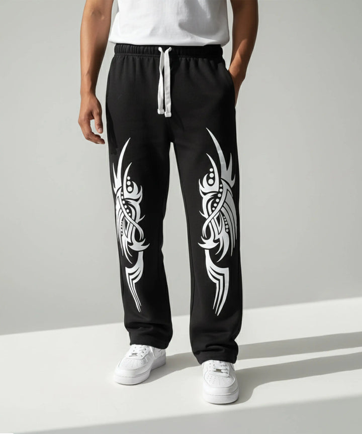 Black Printed Baggy Trouser ParadiseZone