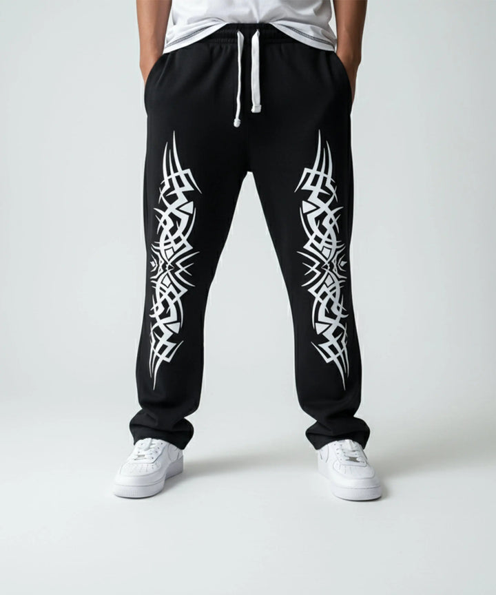 Black Printed Baggy Trouser ParadiseZone