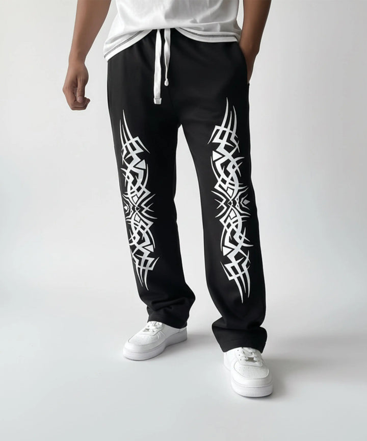 Black Printed Baggy Trouser ParadiseZone