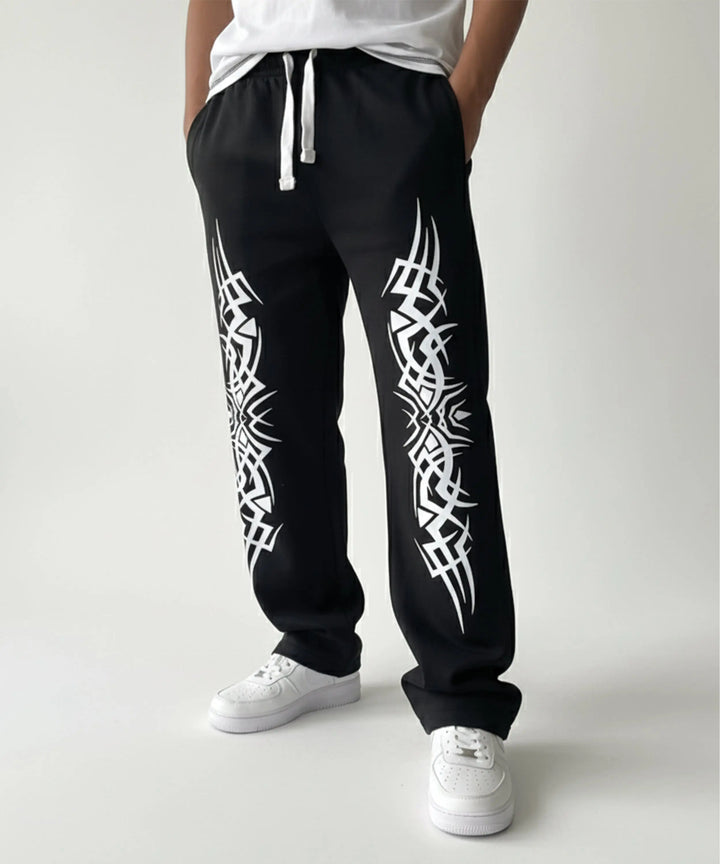 Black Printed Baggy Trouser ParadiseZone