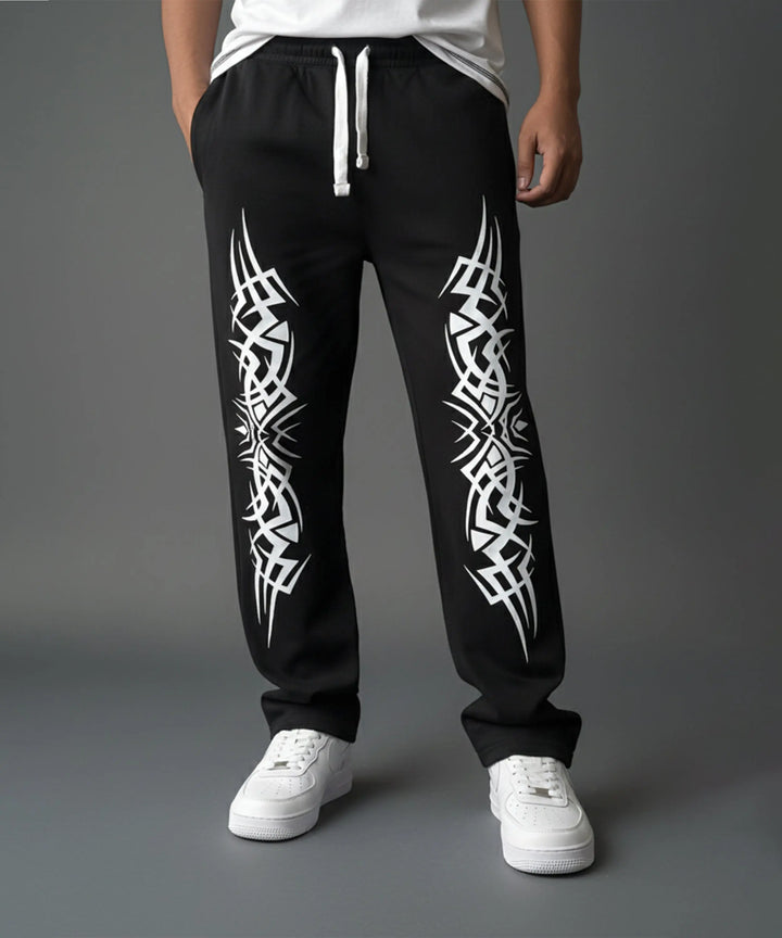 Black Printed Baggy Trouser ParadiseZone