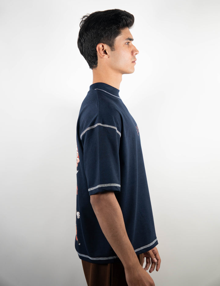 Contrast Stitch - Navy Blue - Naruto ParadiseZone