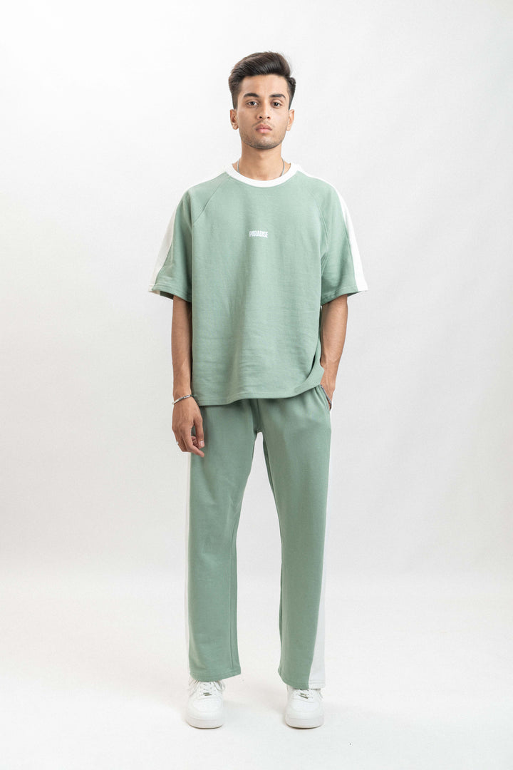 Mint Green Raglan Side Panel Cord Set – French Terry 280 GSM ParadiseZone