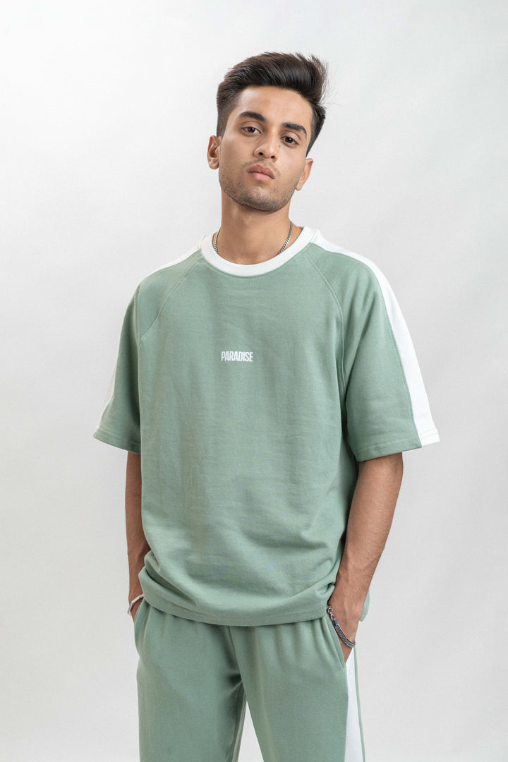 Mint Green Raglan Side Panel Cord Set – French Terry 280 GSM ParadiseZone