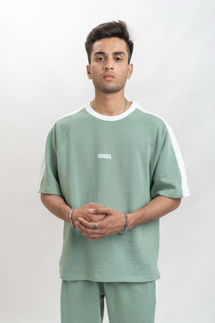 Mint Green Raglan Side Panel Cord Set – French Terry 280 GSM ParadiseZone