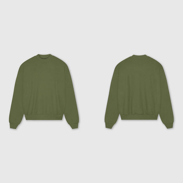 Army Green Oversized Sweatshirt ParadiseZone