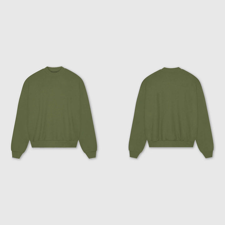 Army Green Oversized Sweatshirt ParadiseZone