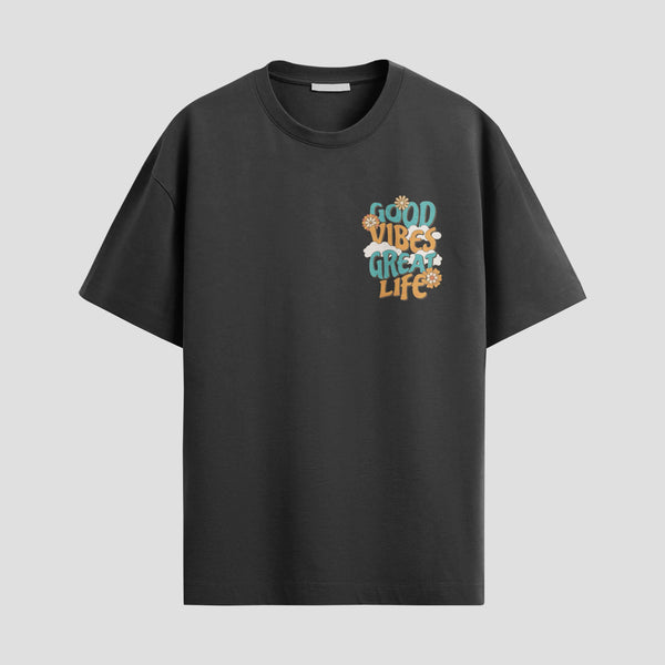 Good Vibes Great Life Regular Fit Tshirt ParadiseZone