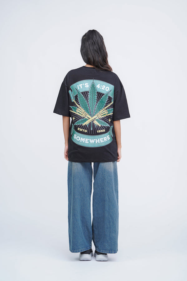 Somewhere Weed Oversized T-shirt ParadiseZone