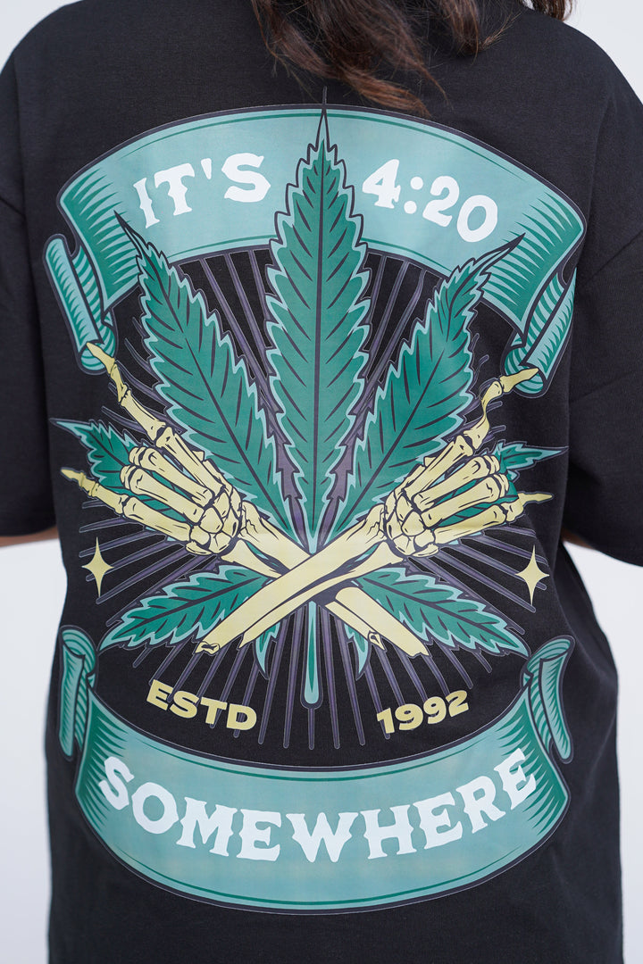 Somewhere Weed Oversized T-shirt ParadiseZone