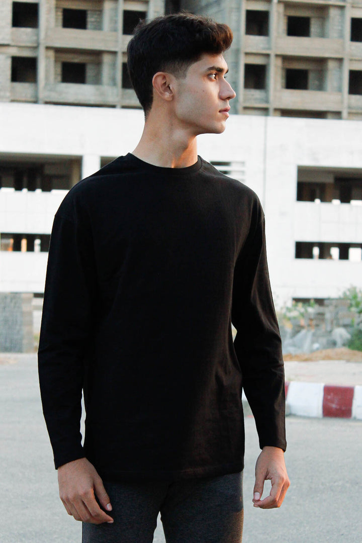 Black Long Sleeves Oversized T-shirt ParadiseZone