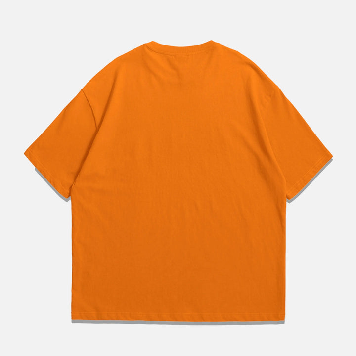 Orange-Oversized T-Shirt ParadiseZone