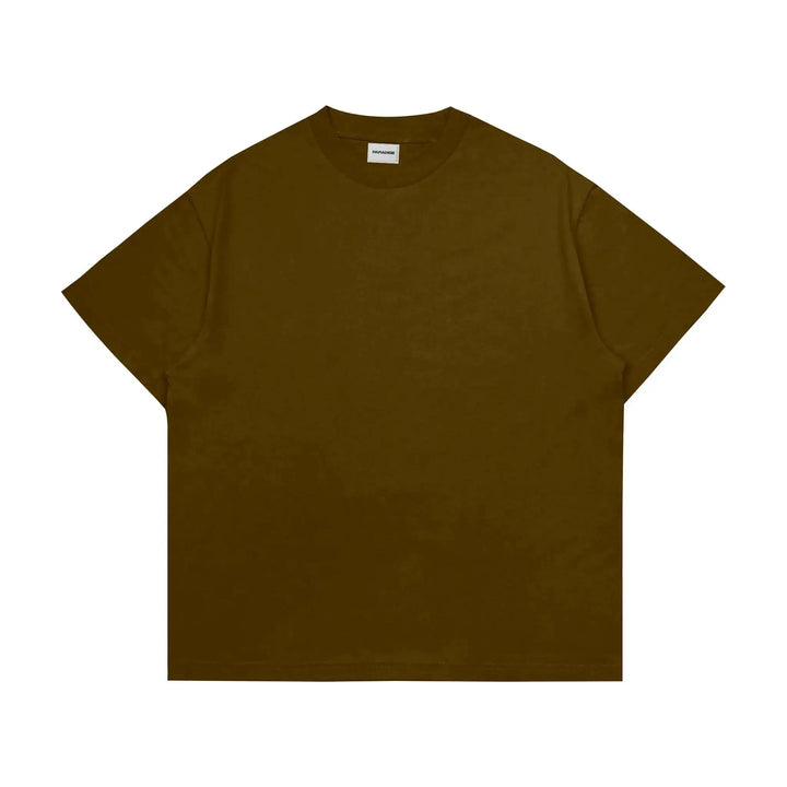 Oversized Plain T-shirt - DARK BROWN ParadiseZone