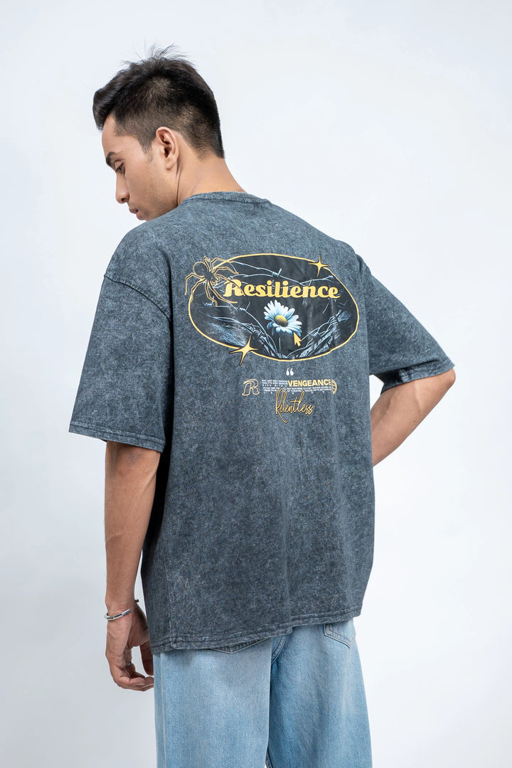 Resilience Oversized Washed Graphic Tee - ParadiseZone