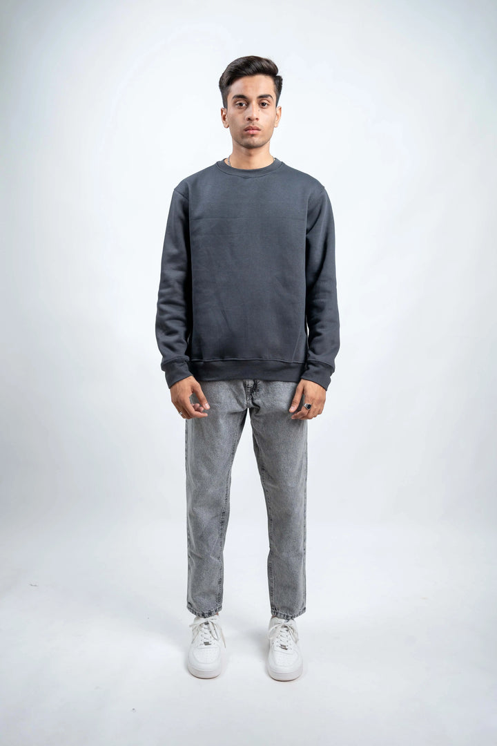 Steel Grey Regular-Fit Sweatshirt - ParadiseZone