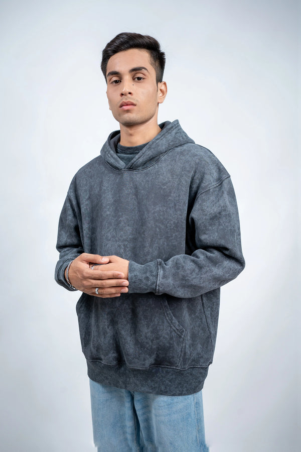 Steel Grey Washed Oversized Hoodie ParadiseZone