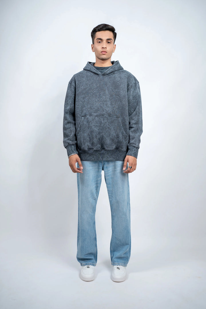 Steel Grey Washed Oversized Hoodie ParadiseZone