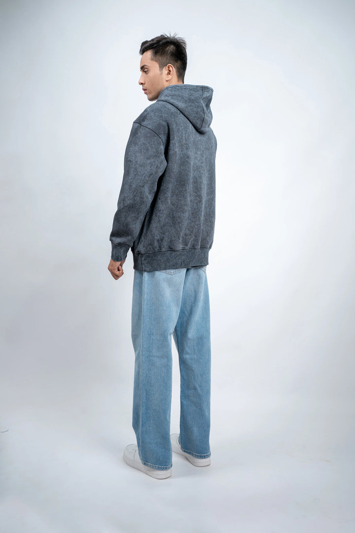 Steel Grey Washed Oversized Hoodie ParadiseZone