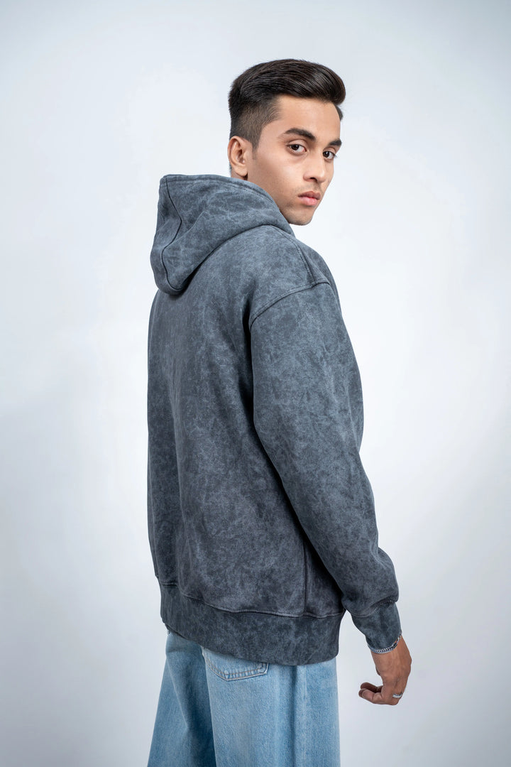 Steel Grey Washed Oversized Hoodie ParadiseZone