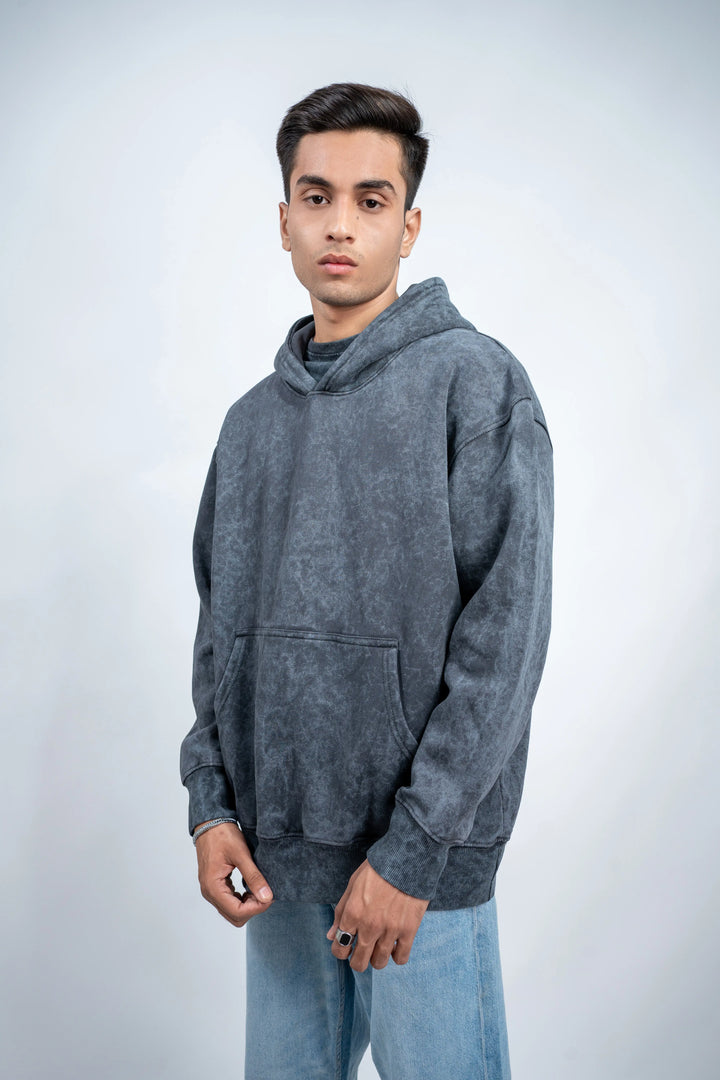 Steel Grey Washed Oversized Hoodie ParadiseZone