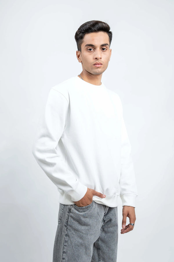 White Regular-Fit Sweatshirt - ParadiseZone