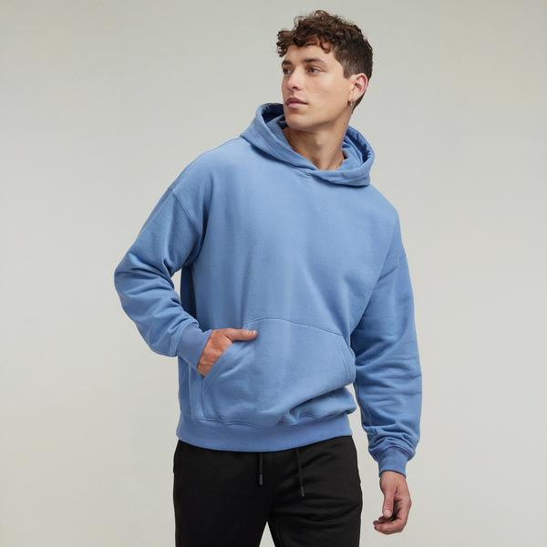 Light Blue Regular-Fit Hoodie ParadiseZone