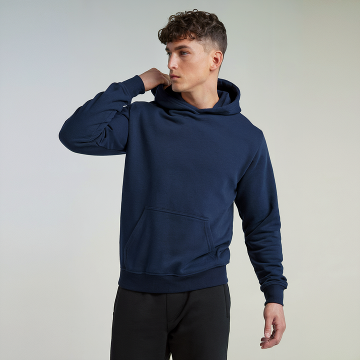 Navy Blue Regular-Fit Hoodie ParadiseZone