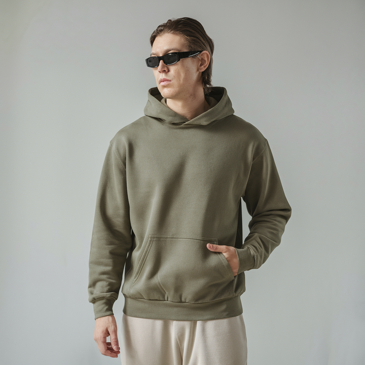 Army Green Regular Fit Hoodie ParadiseZone