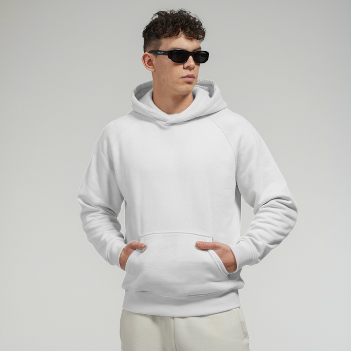 White Regular Fit Hoodie ParadiseZone