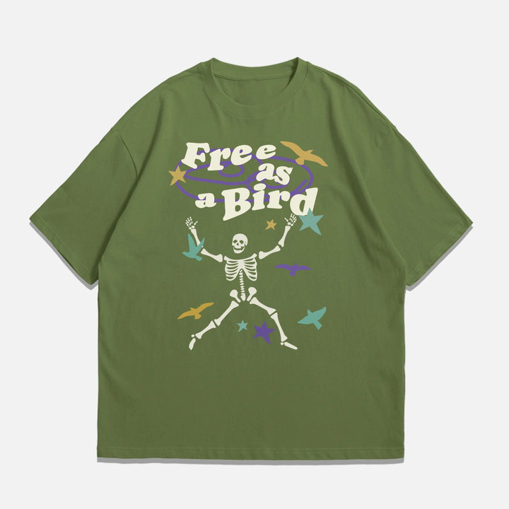 Free As A Bird - Oversized Tshirt ParadiseZone