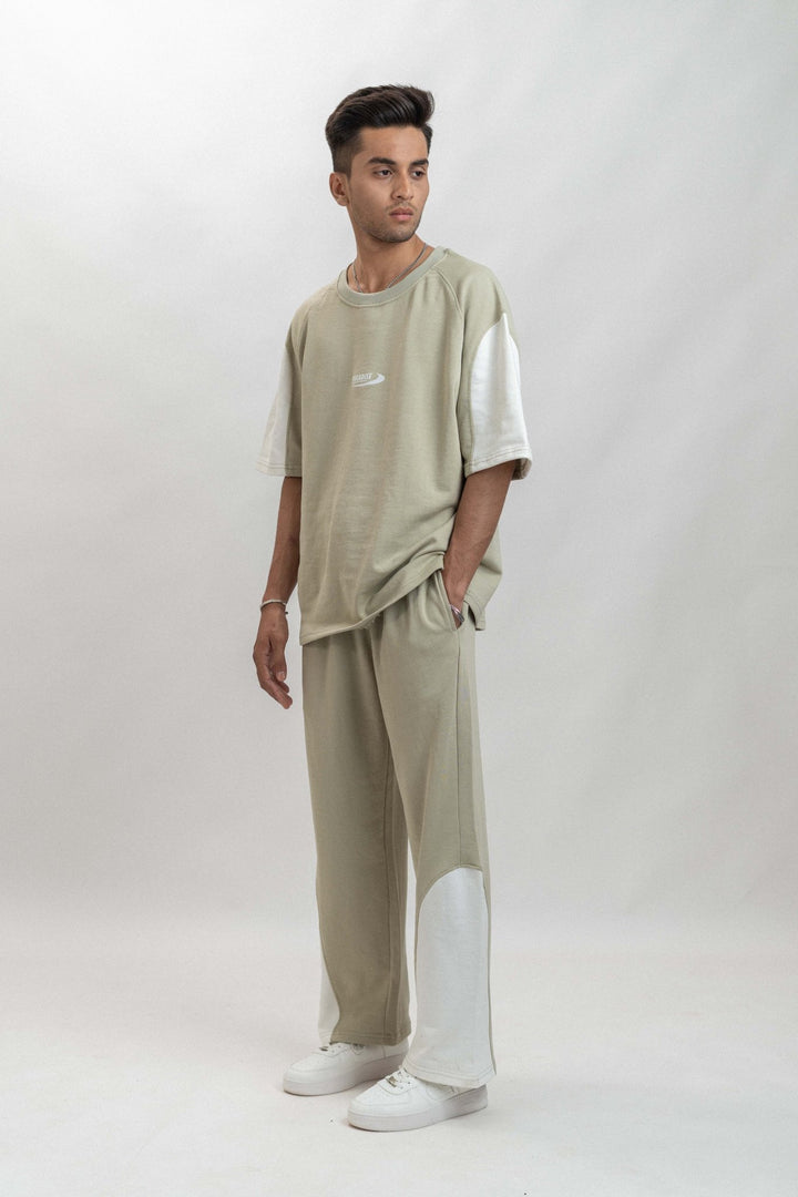 Beige Raglan Round Panel Cord Set – French Terry 280 GSM - ParadiseZone