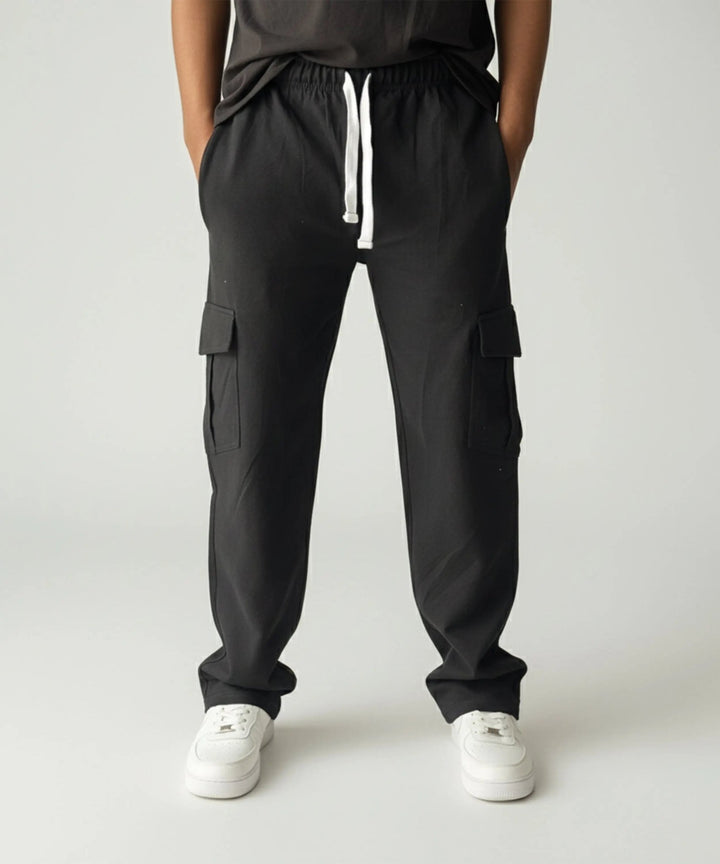 Black Cargo Baggy Trouser - ParadiseZone