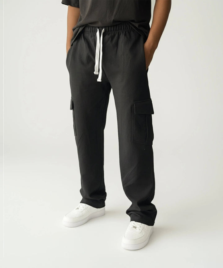 Black Cargo Baggy Trouser - ParadiseZone