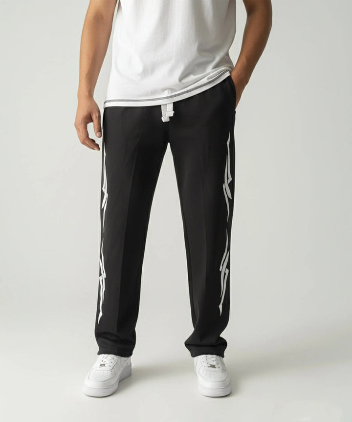 Black Printed Baggy Trouser - ParadiseZone