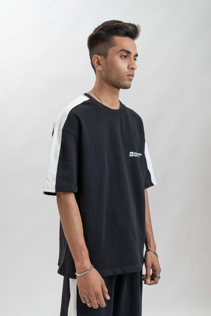 Black Stripe Cord Set – French Terry 280 GSM - ParadiseZone