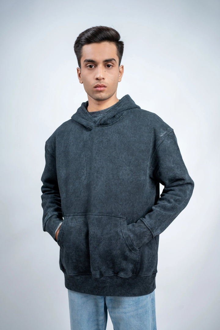 Black Washed Oversized Hoodie - ParadiseZone