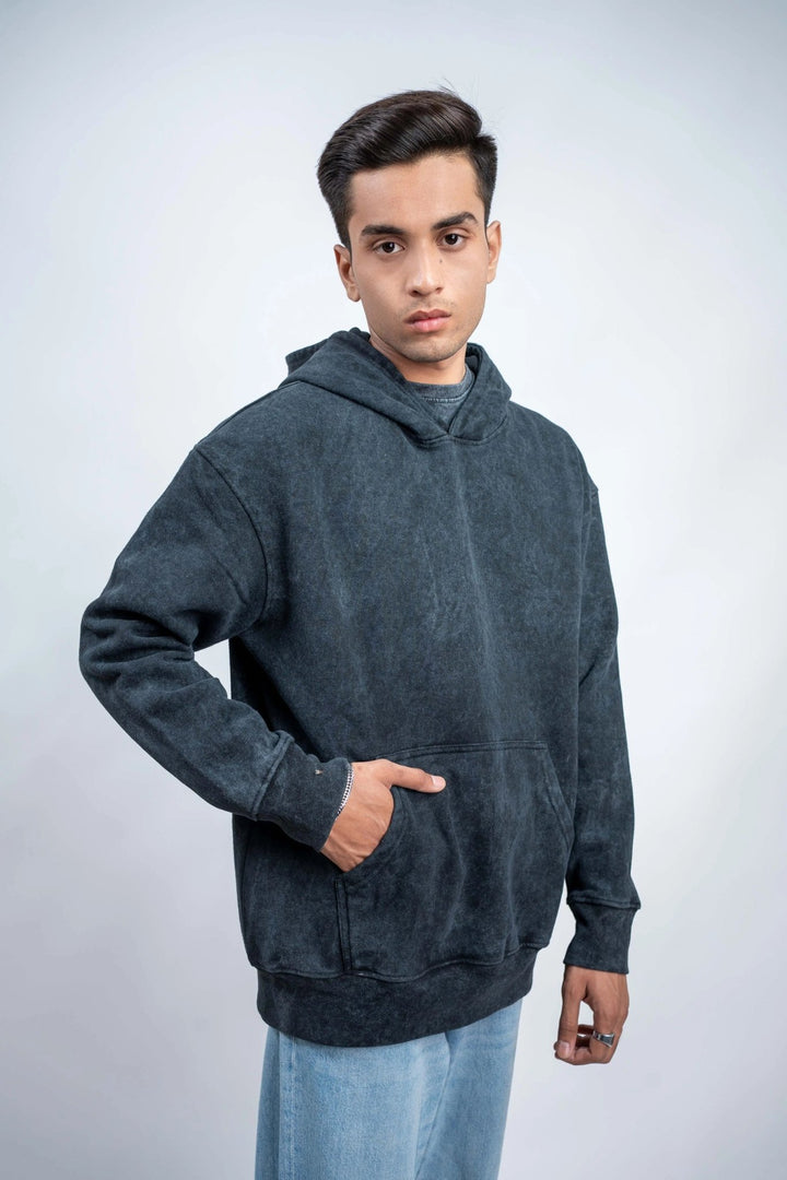 Black Washed Oversized Hoodie - ParadiseZone