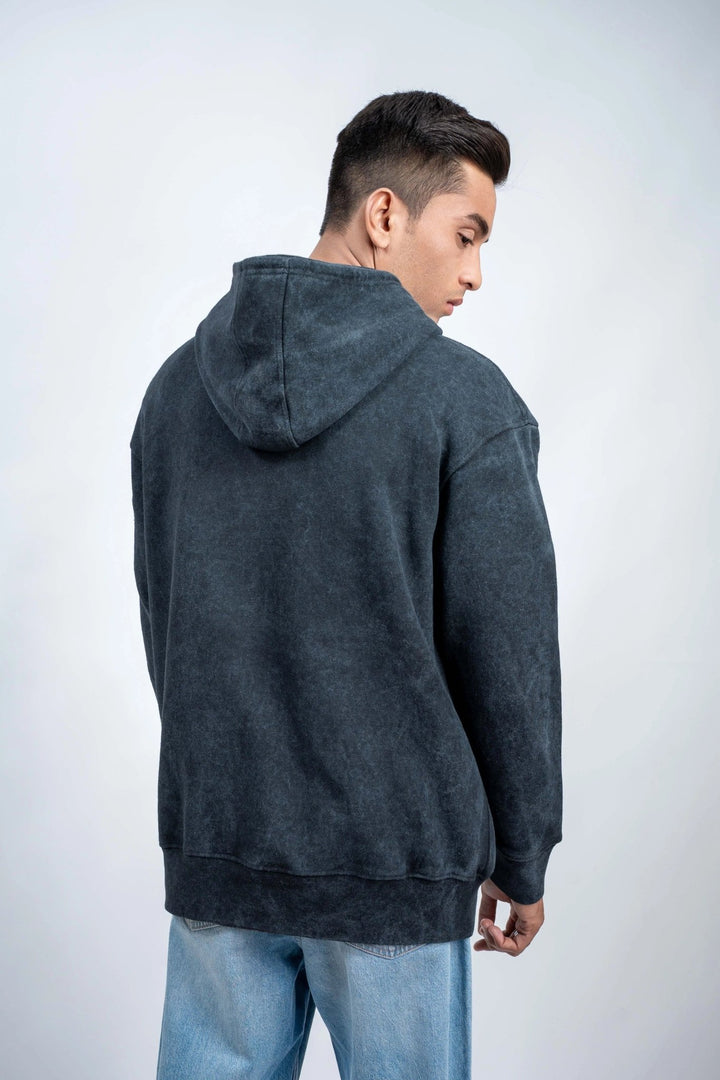 Black Washed Oversized Hoodie - ParadiseZone