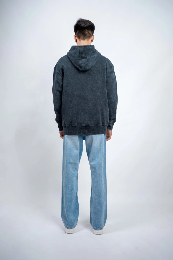 Black Washed Oversized Hoodie - ParadiseZone